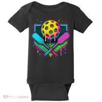 Pickleball Ice Cream Drip Baby Bodysuit thumb 0