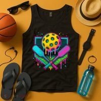 Pickleball Ice Cream Drip Tank Top thumb 4