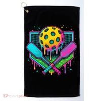 Pickleball Ice Cream Drip Golf Towel thumb 0