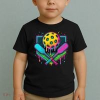 Pickleball Ice Cream Drip Toddler T-Shirt thumb 2