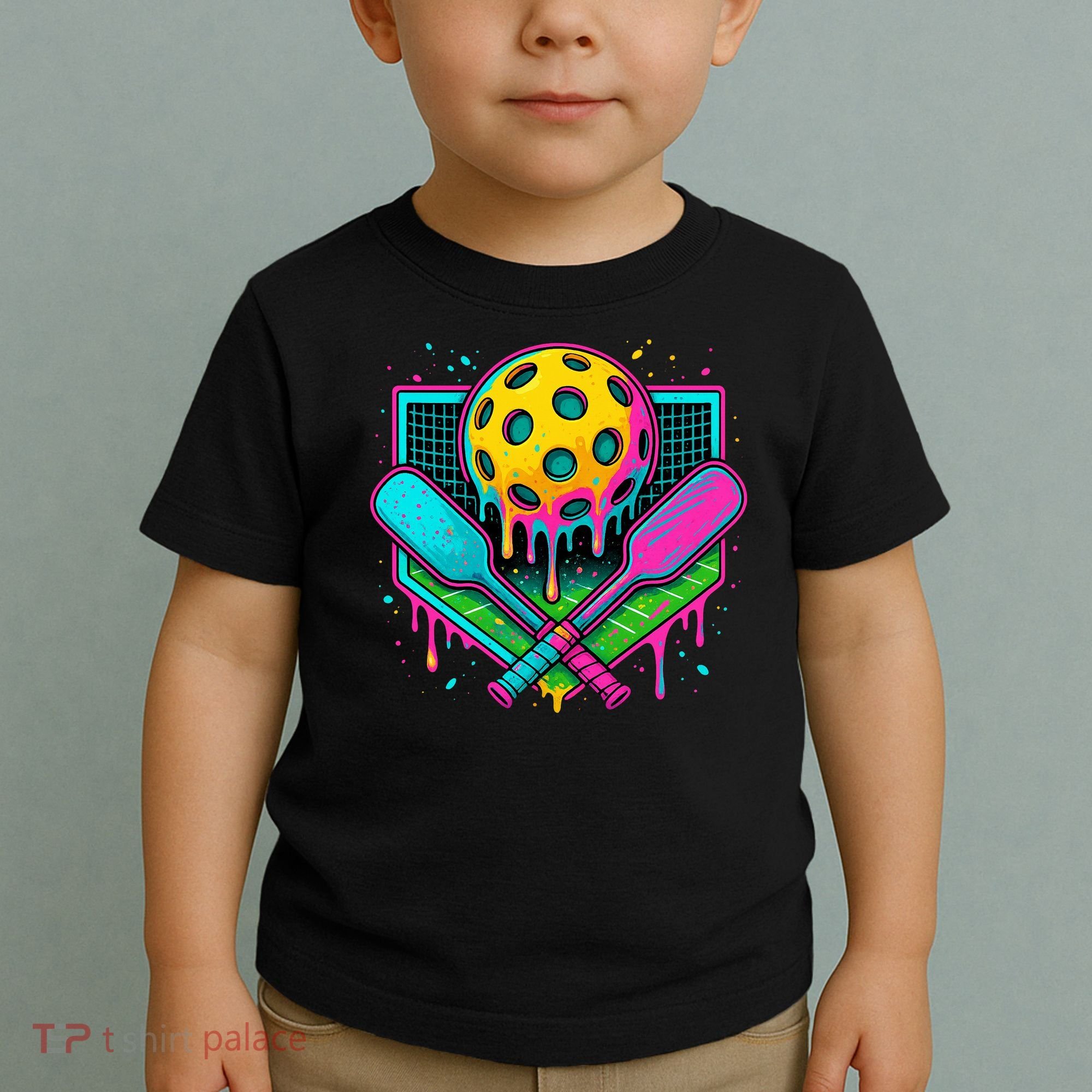 Pickleball Ice Cream Drip Toddler T-Shirt