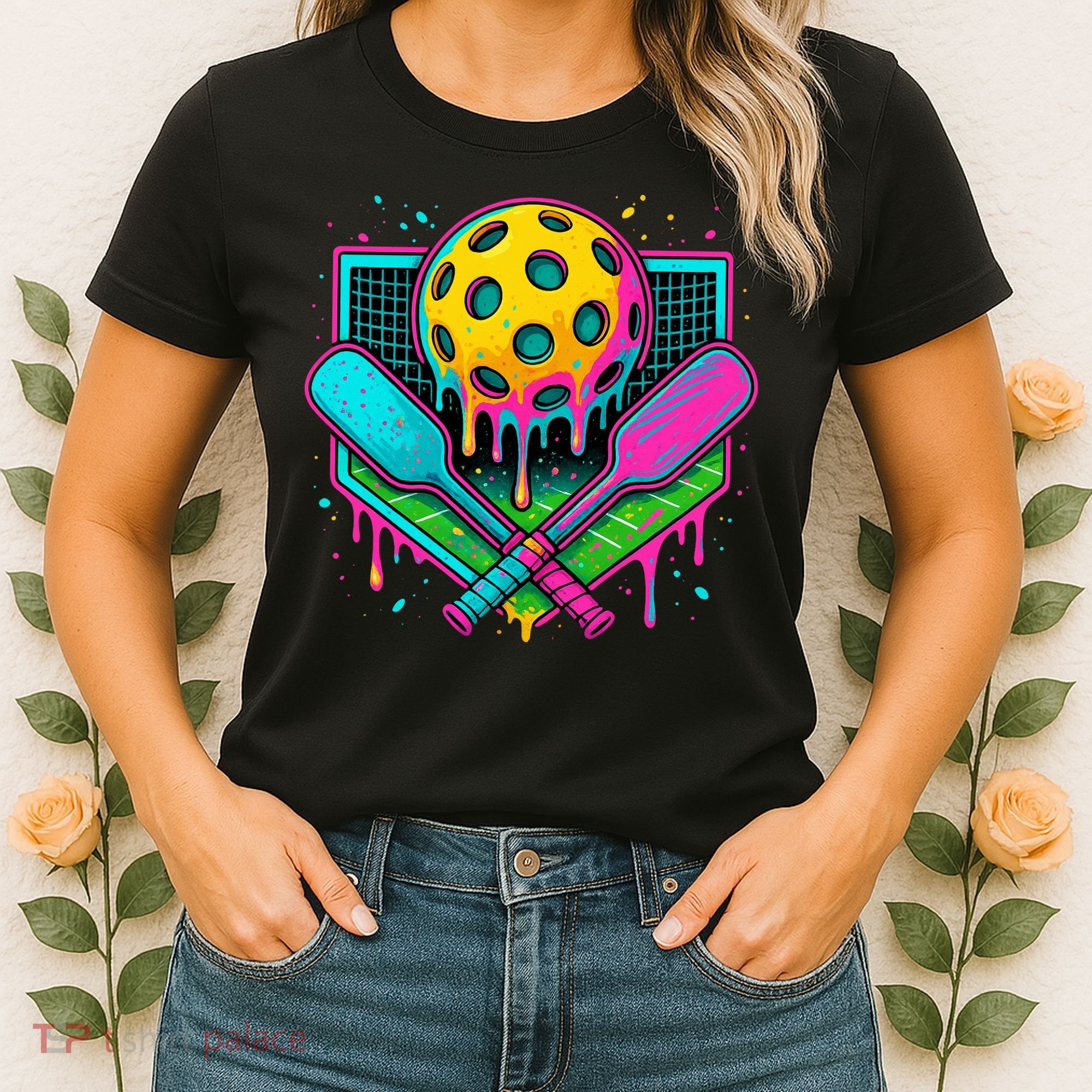 Pickleball Ice Cream Drip Women's T-Shirt