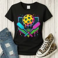 Pickleball Ice Cream Drip Women's T-Shirt thumb 3