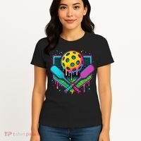 Pickleball Ice Cream Drip Women's T-Shirt thumb 4