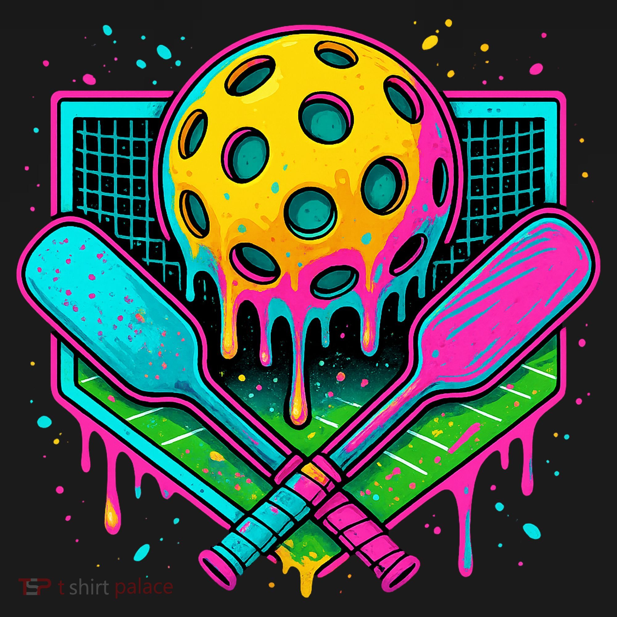 Pickleball Ice Cream Drip Women's T-Shirt