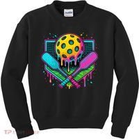 Pickleball Ice Cream Drip Kids Sweatshirt thumb 0