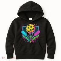 Pickleball Ice Cream Drip Kids Hoodie thumb 0
