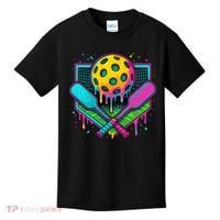 Pickleball Ice Cream Drip Kids T-Shirt thumb 0
