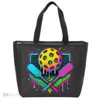 Pickleball Ice Cream Drip Tote Bag thumb 0