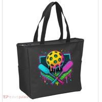 Pickleball Ice Cream Drip Tote Bag thumb 2