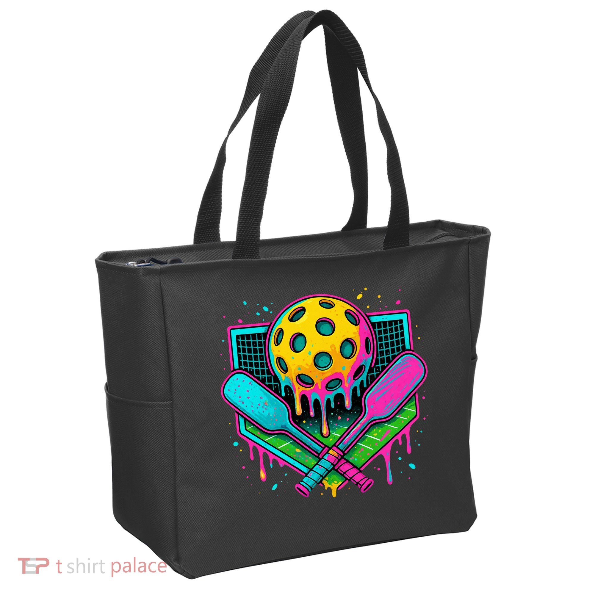 Pickleball Ice Cream Drip Tote Bag