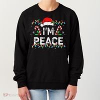Peace I Come In Peace Couple Matching Ugly Christmas Sweater Women's Sweatshirt thumb 0