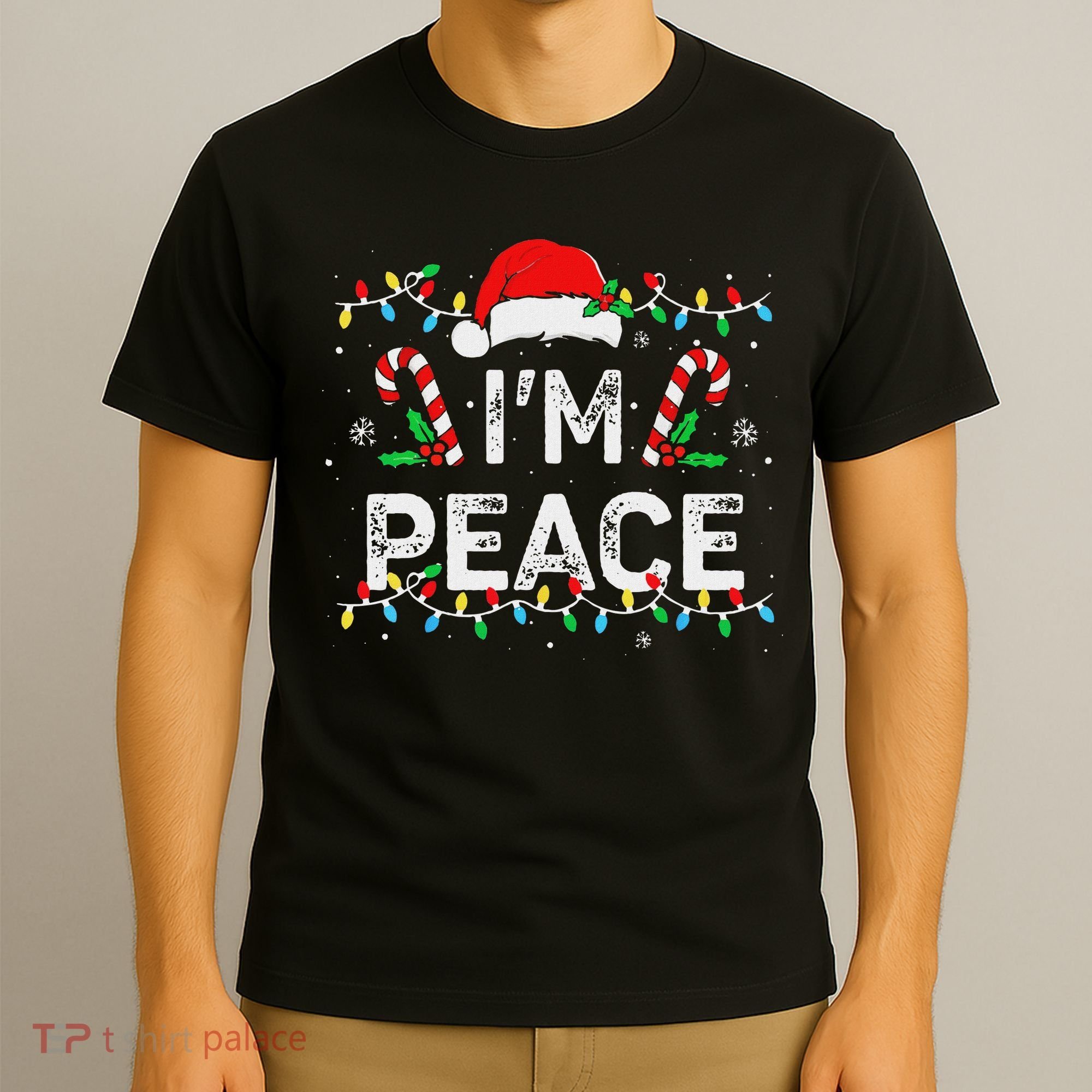 Peace I Come In Peace Couple Matching Ugly Christmas Sweater T-Shirt