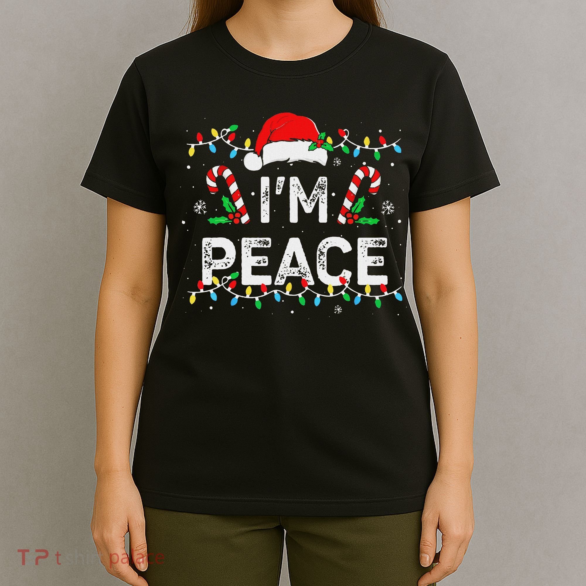 Peace I Come In Peace Couple Matching Ugly Christmas Sweater T-Shirt