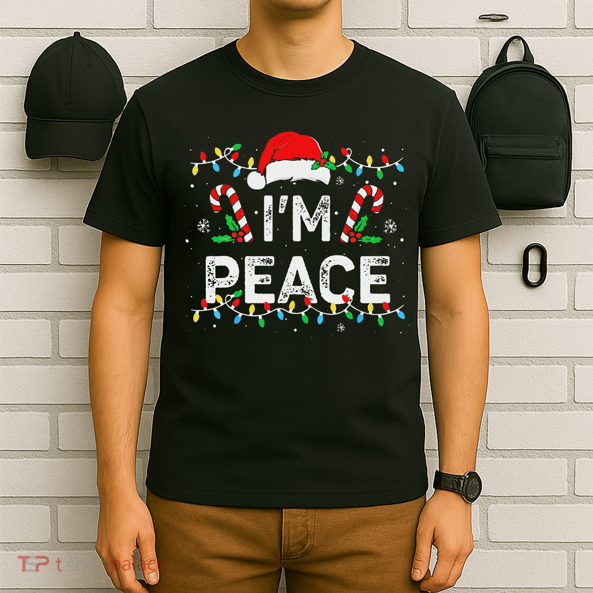 Peace I Come In Peace Couple Matching Ugly Christmas Sweater T-Shirt