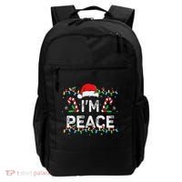 Peace I Come In Peace Couple Matching Ugly Christmas Sweater Backpack thumb 0