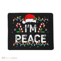 Peace I Come In Peace Couple Matching Ugly Christmas Sweater Mousepad thumb 0