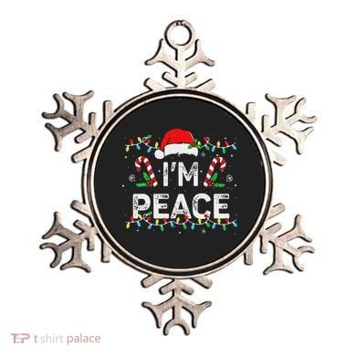 Peace I Come In Peace Couple Matching Ugly Christmas Sweater Ornament
