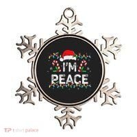 Peace I Come In Peace Couple Matching Ugly Christmas Sweater Ornament thumb 0