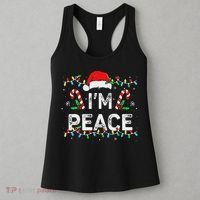 Peace I Come In Peace Couple Matching Ugly Christmas Sweater Women's Tank Top thumb 3