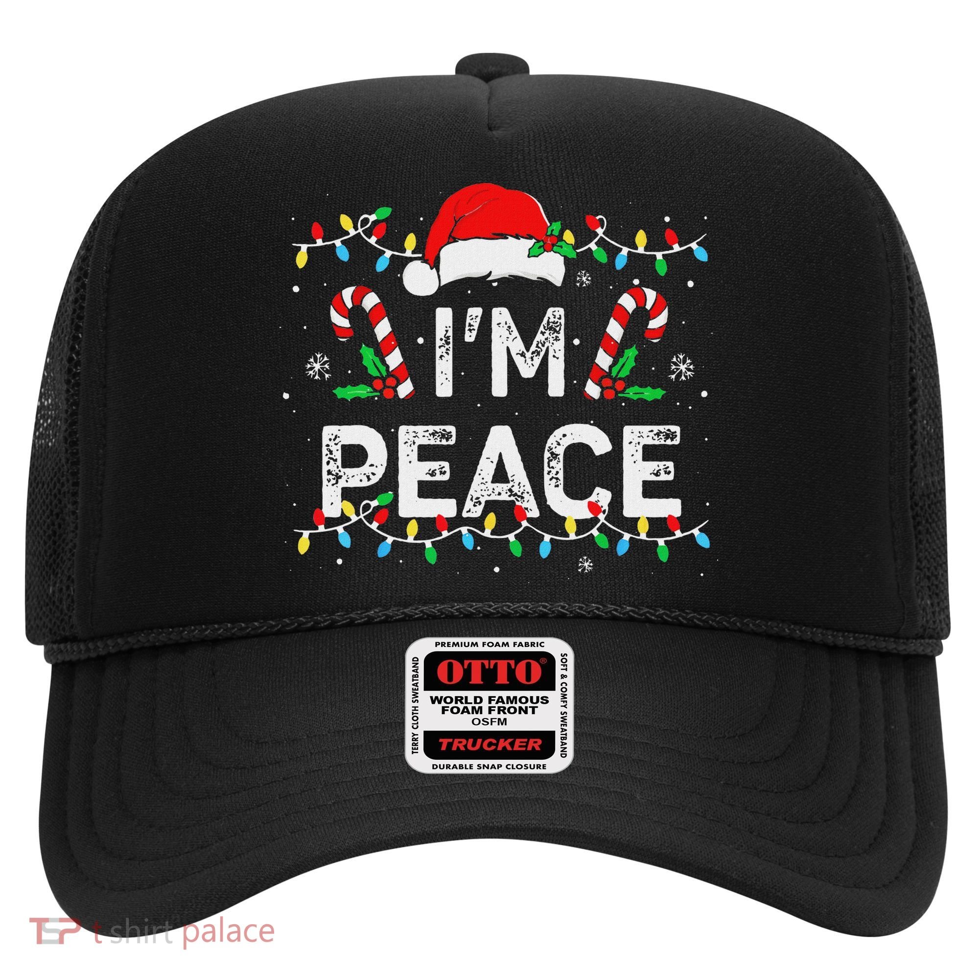 Peace I Come In Peace Couple Matching Ugly Christmas Sweater Hat