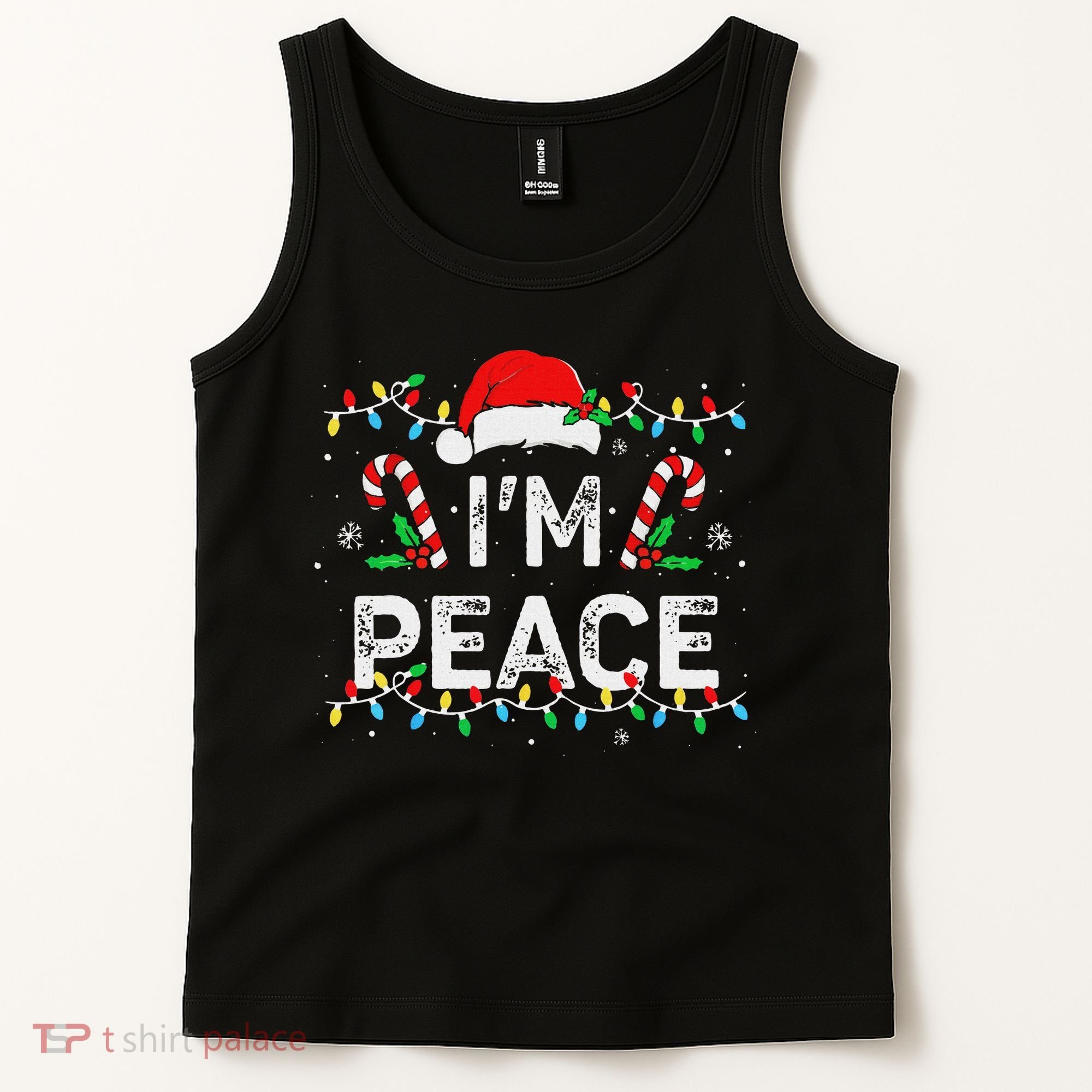 Peace I Come In Peace Couple Matching Ugly Christmas Sweater Tank Top