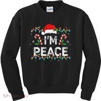 Peace I Come In Peace Couple Matching Ugly Christmas Sweater Kids Sweatshirt thumb 0