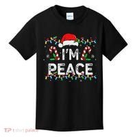Peace I Come In Peace Couple Matching Ugly Christmas Sweater Kids T-Shirt thumb 0