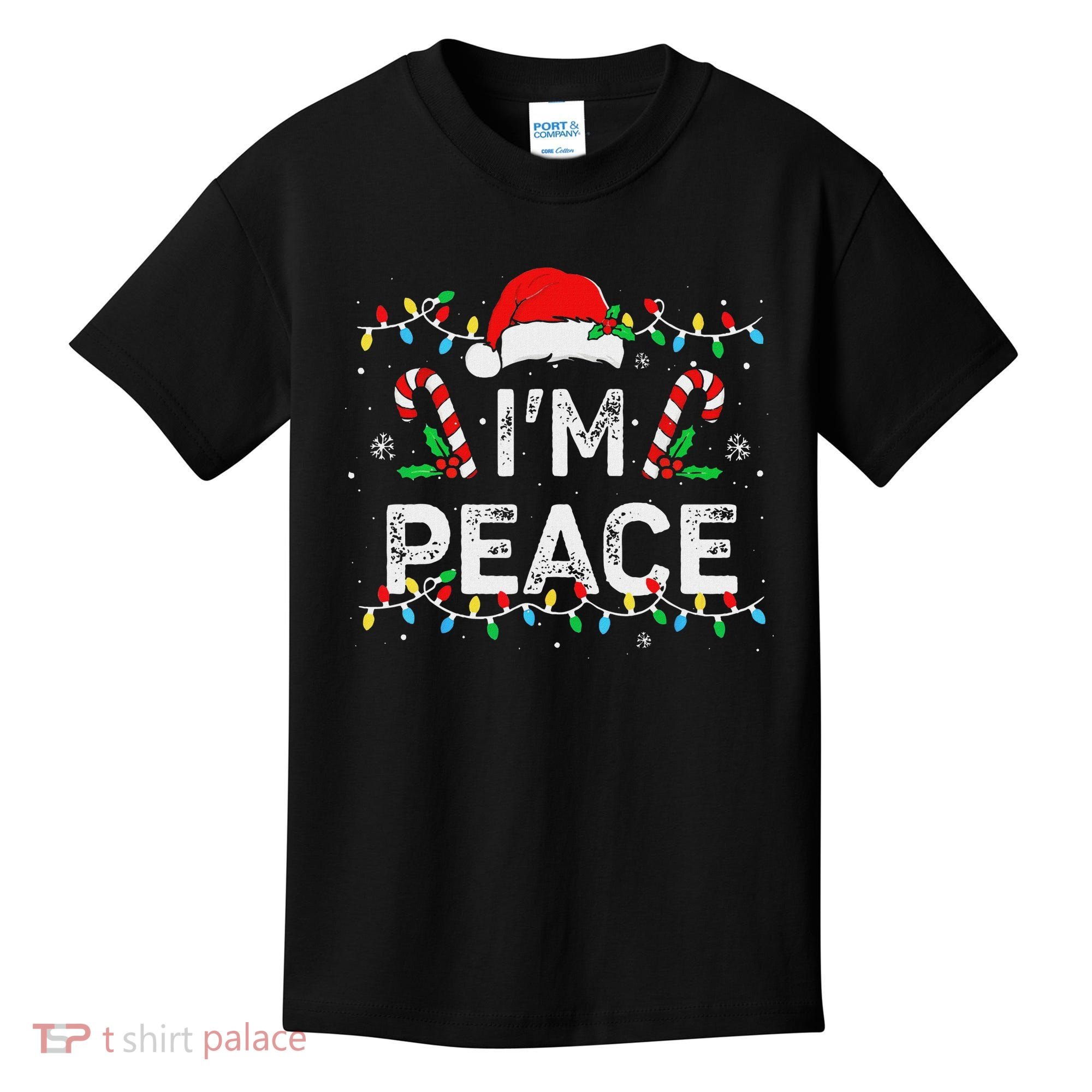 Peace I Come In Peace Couple Matching Ugly Christmas Sweater Kids T-Shirt