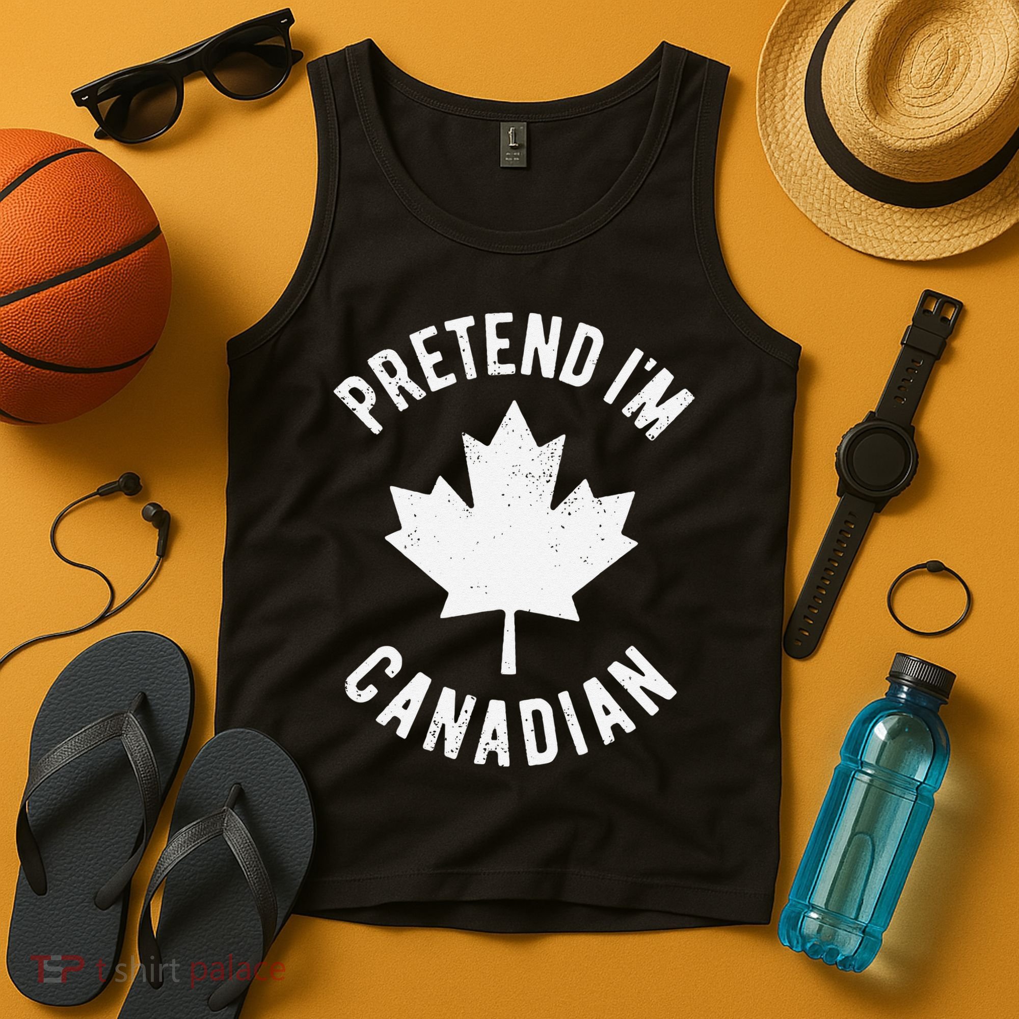 Pretend Im Canadian Canada Day Canadian Halloween Costume Gift Tank Top