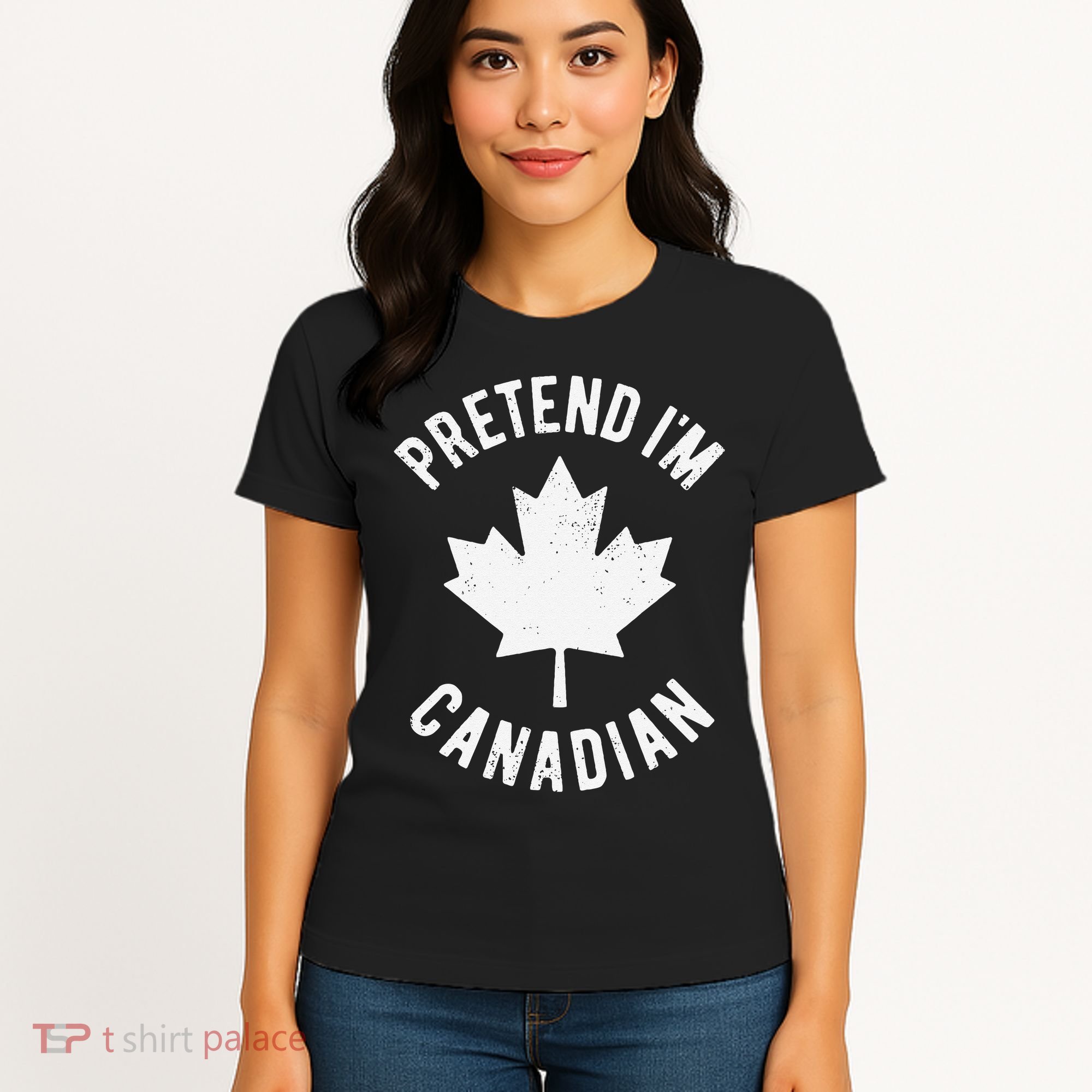 Pretend Im Canadian Canada Day Canadian Halloween Costume Gift Women's T-Shirt