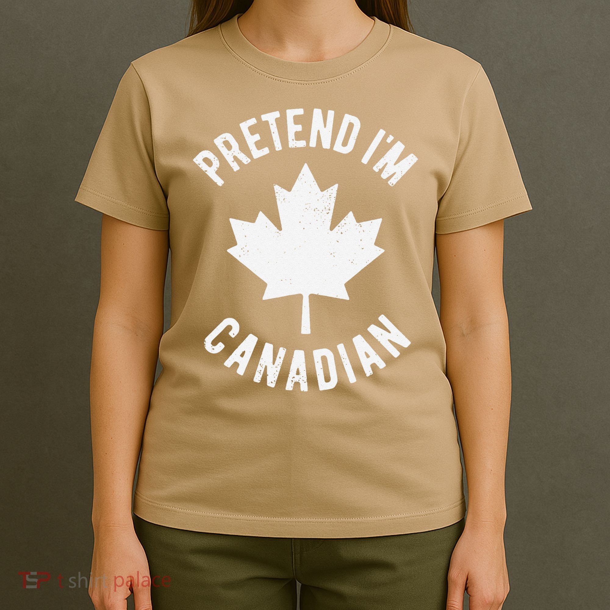 Pretend Im Canadian Canada Day Canadian Halloween Costume Gift T-Shirt