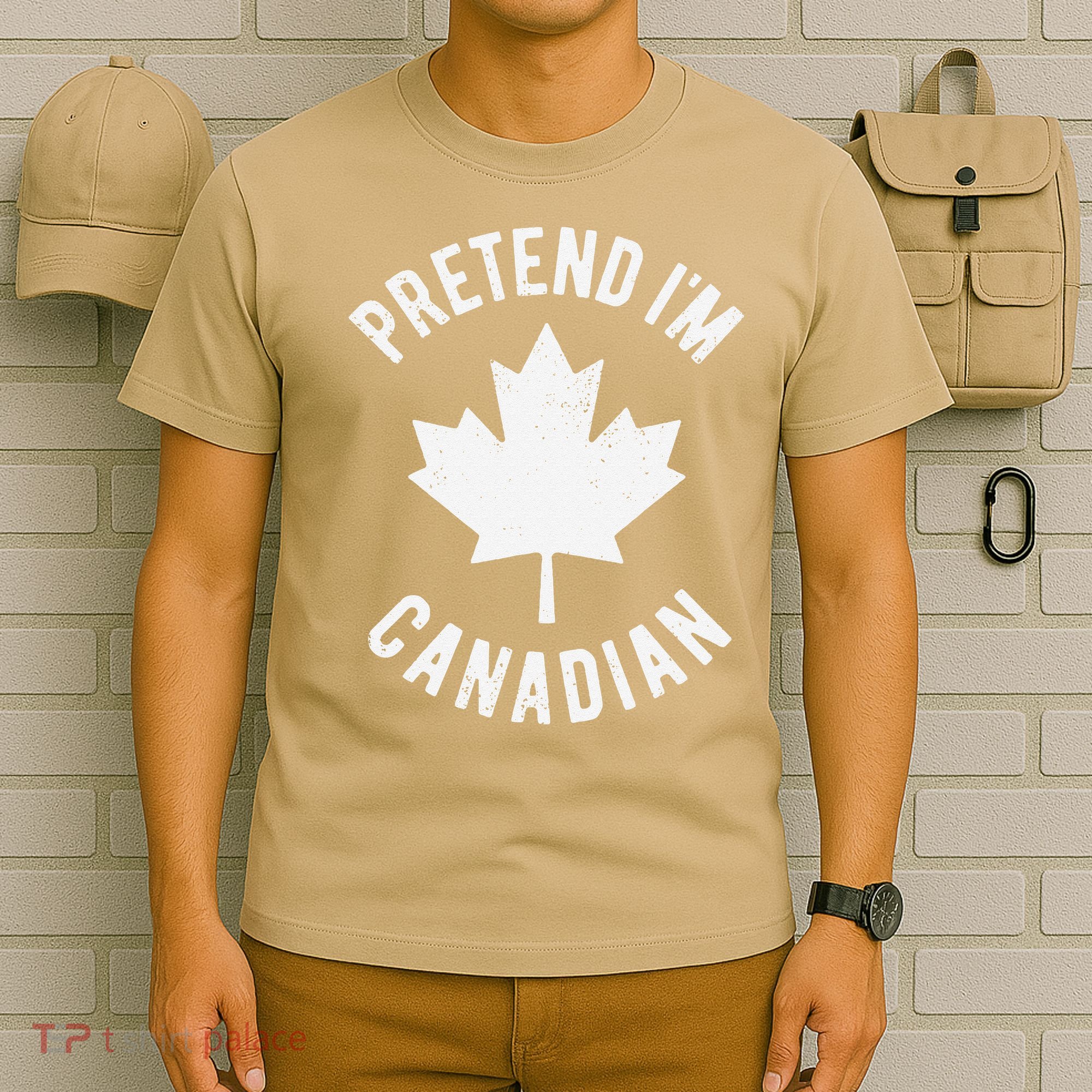 Pretend Im Canadian Canada Day Canadian Halloween Costume Gift T-Shirt