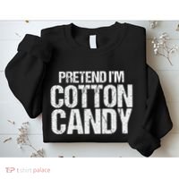 Pretend I'm Cotton Candy Easy Halloween Costume Sweatshirt thumb 2