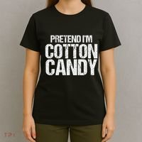 Pretend I'm Cotton Candy Easy Halloween Costume T-Shirt thumb 4