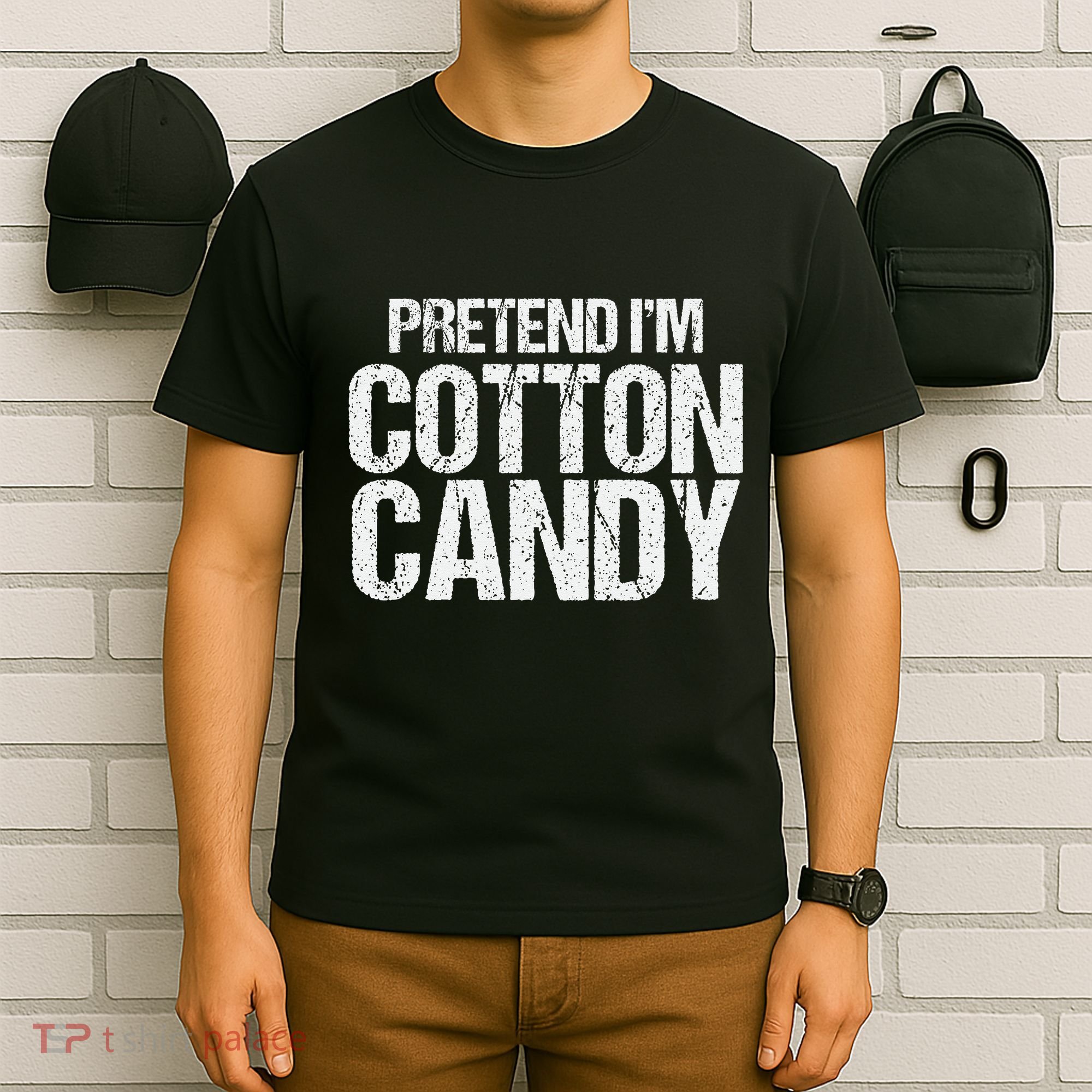 Pretend I'm Cotton Candy Easy Halloween Costume T-Shirt