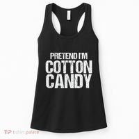 Pretend I'm Cotton Candy Easy Halloween Costume Women's Tank Top thumb 0