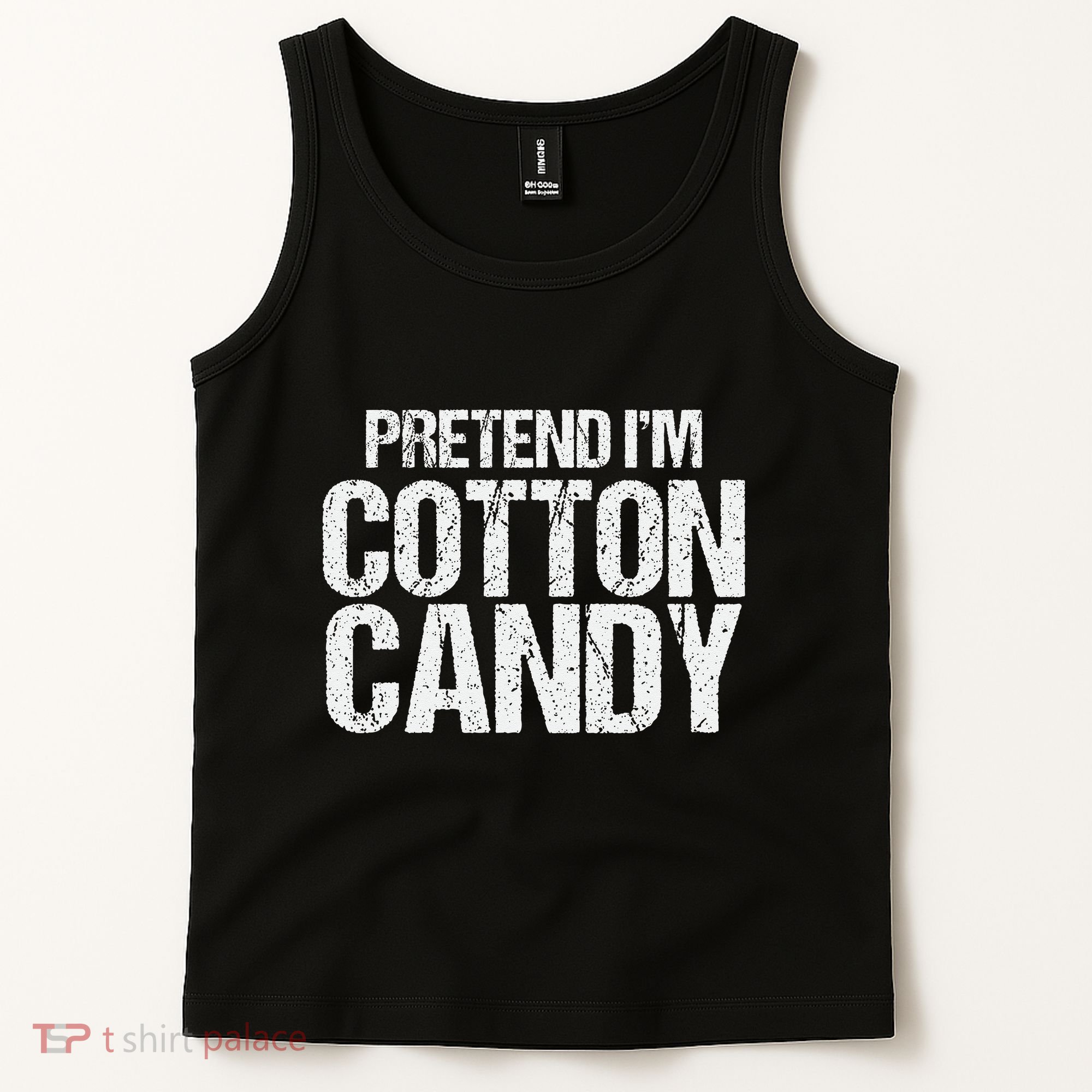 Pretend I'm Cotton Candy Easy Halloween Costume Tank Top