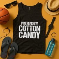 Pretend I'm Cotton Candy Easy Halloween Costume Tank Top thumb 4