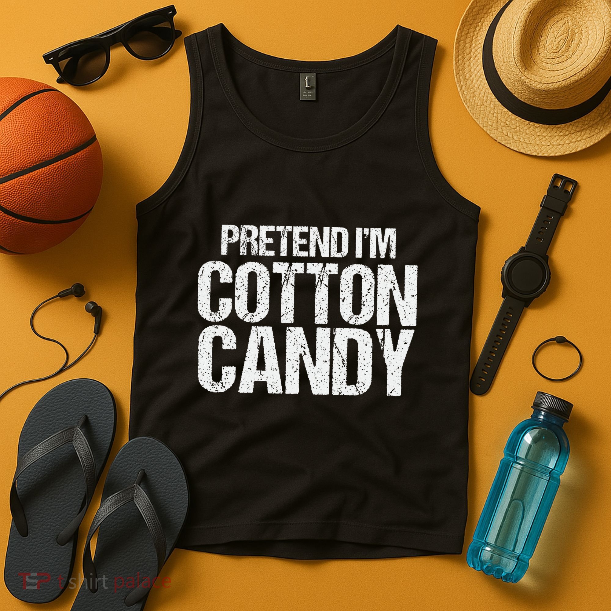 Pretend I'm Cotton Candy Easy Halloween Costume Tank Top