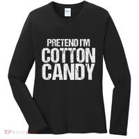 Pretend I'm Cotton Candy Easy Halloween Costume Women's Long Sleeve Shirt thumb 0