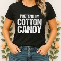Pretend I'm Cotton Candy Easy Halloween Costume Women's T-Shirt thumb 2