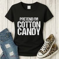 Pretend I'm Cotton Candy Easy Halloween Costume Women's T-Shirt thumb 3