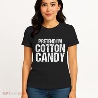 Pretend I'm Cotton Candy Easy Halloween Costume Women's T-Shirt thumb 4
