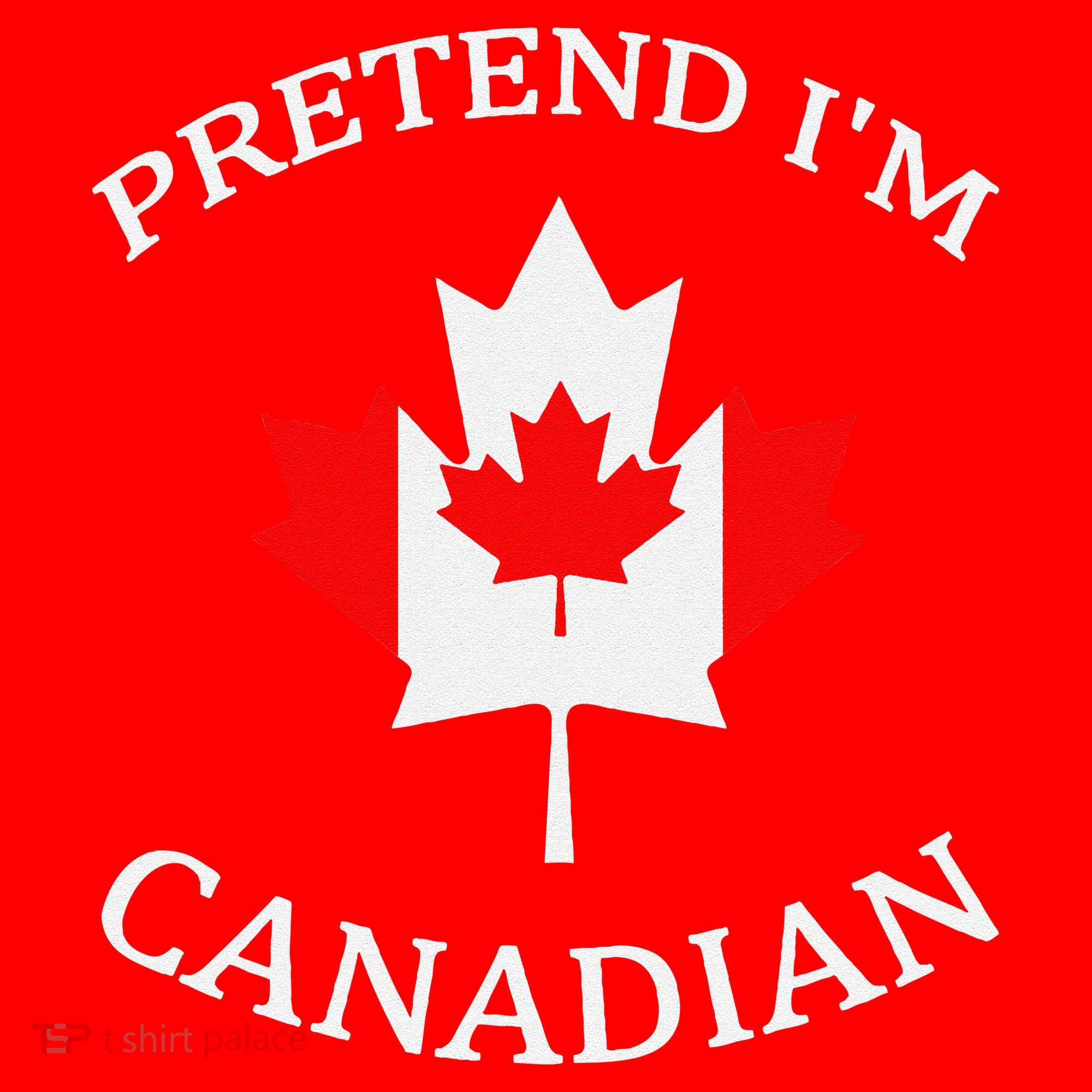 Pretend Im Canadian Funny Quote Canada Day Celebration Fun Santa Hat