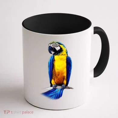 Parrot In Clouds Coffee Mug back