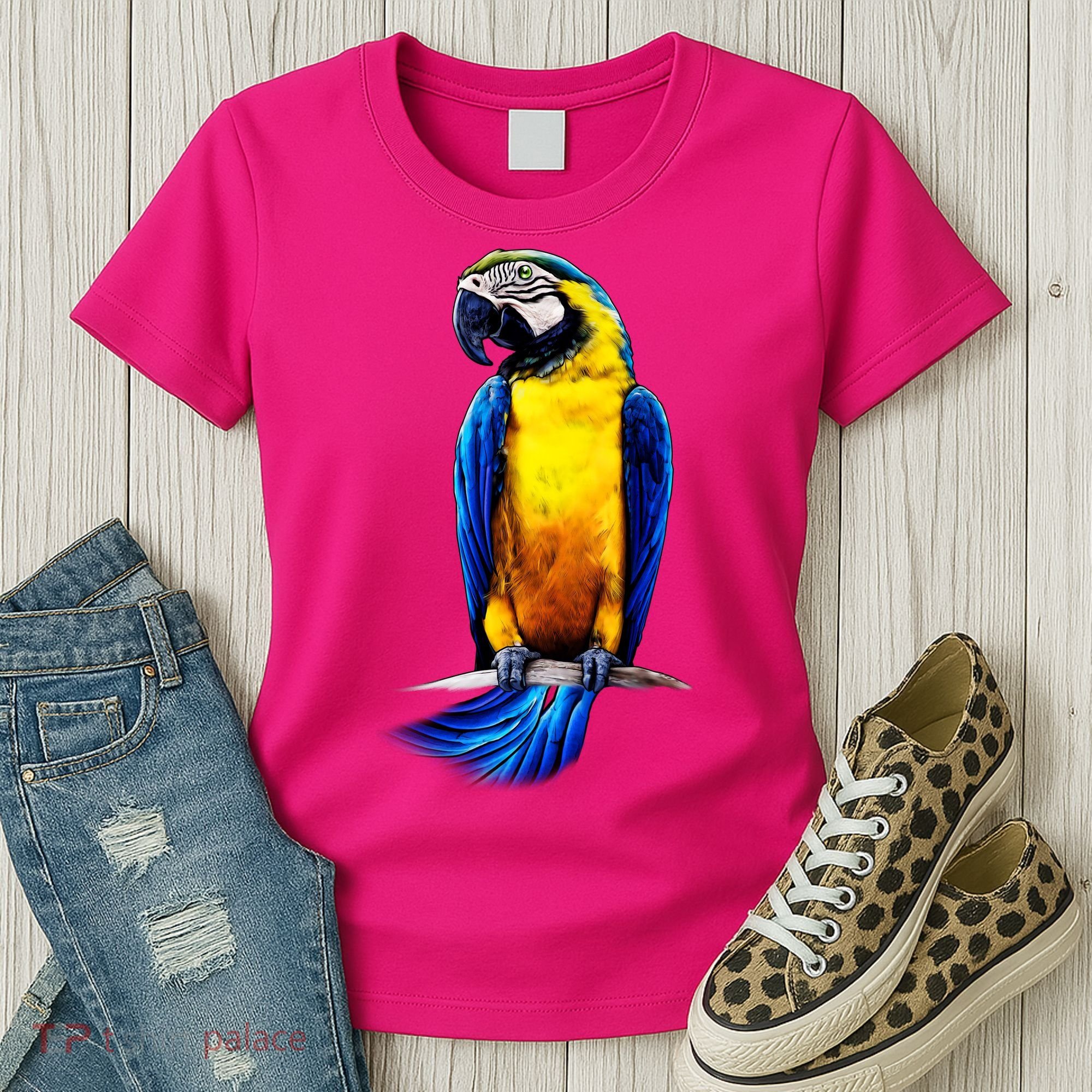 Parrot In Clouds Women's T-Shirt