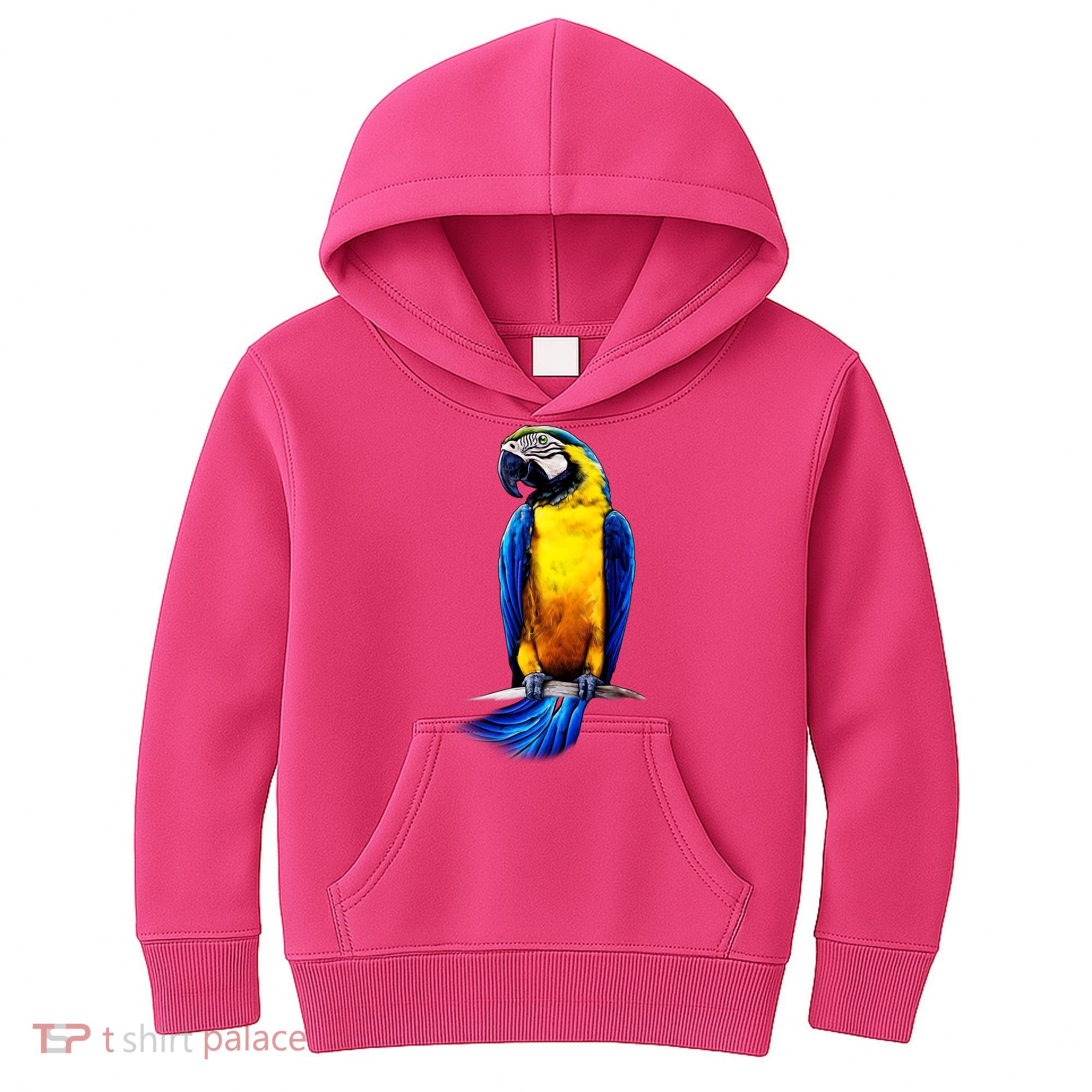 Parrot In Clouds Kids Hoodie