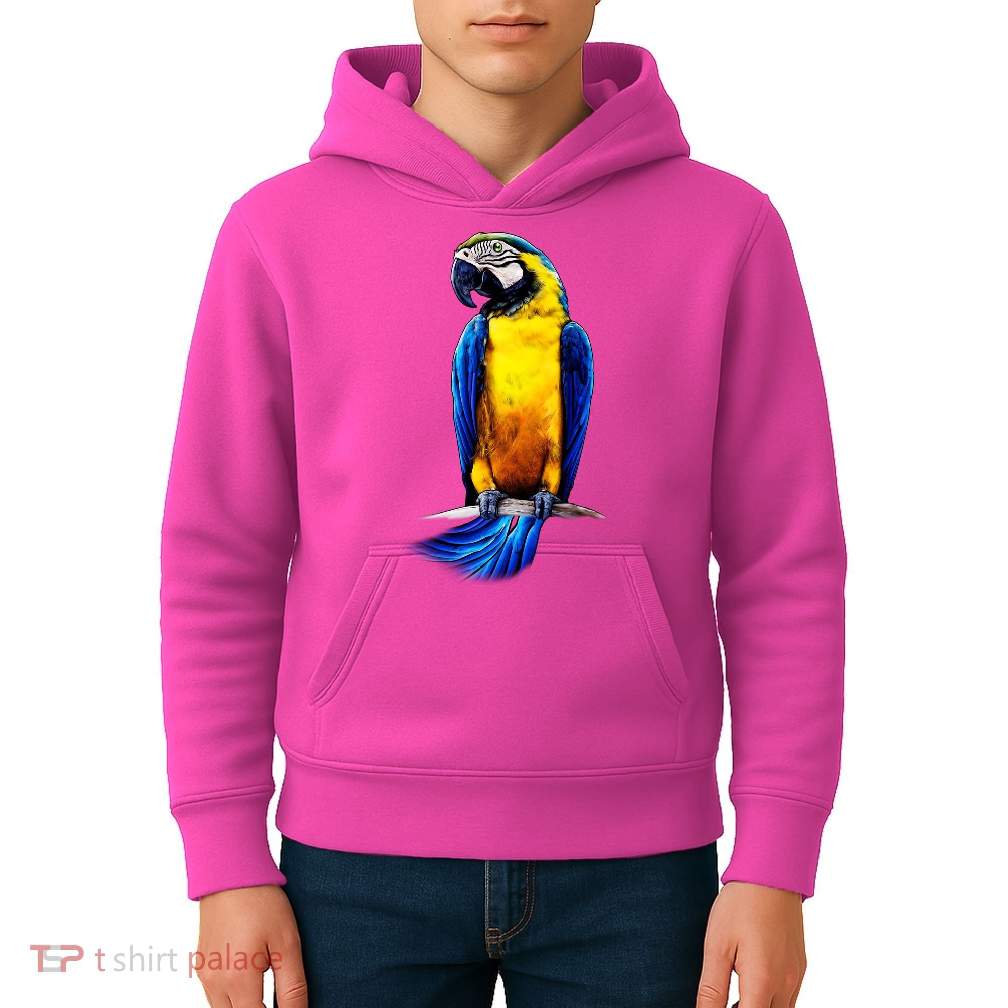 Parrot In Clouds Kids Hoodie