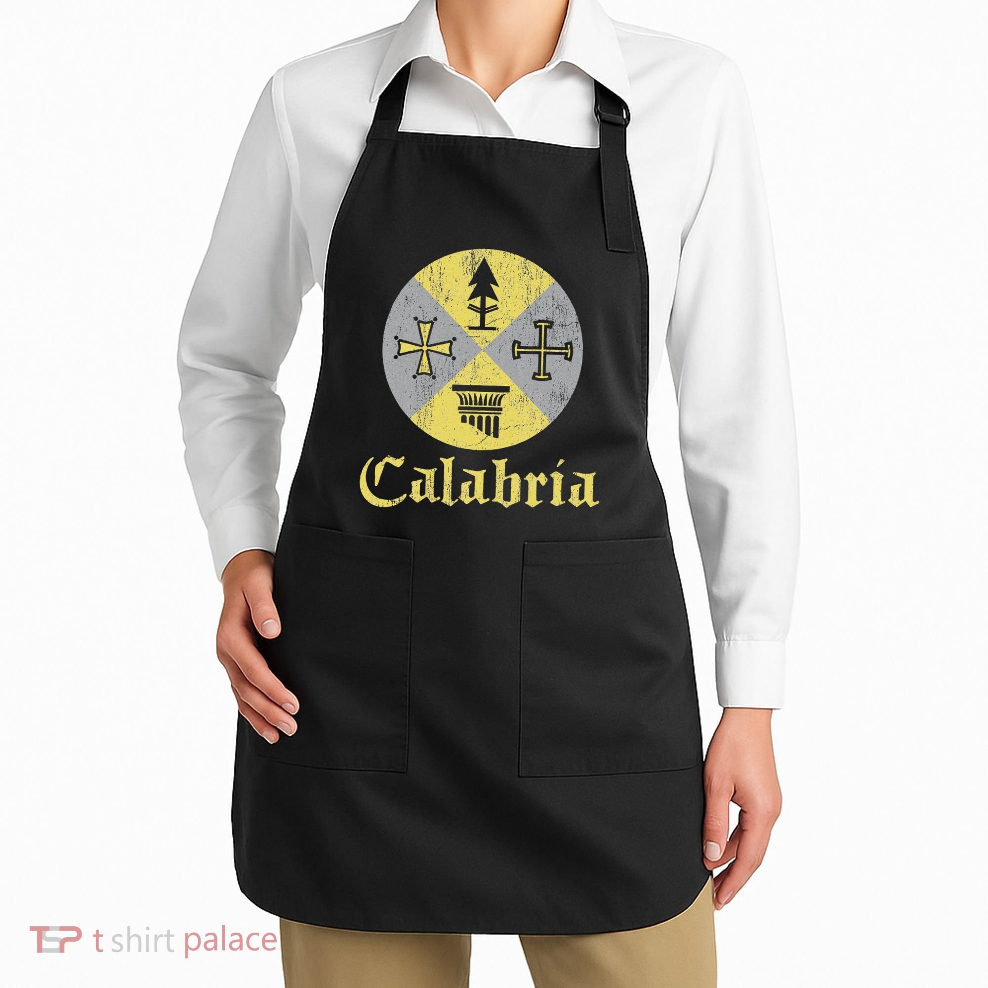 Proud Italian Calabrese Calabria Italy Flag Apron